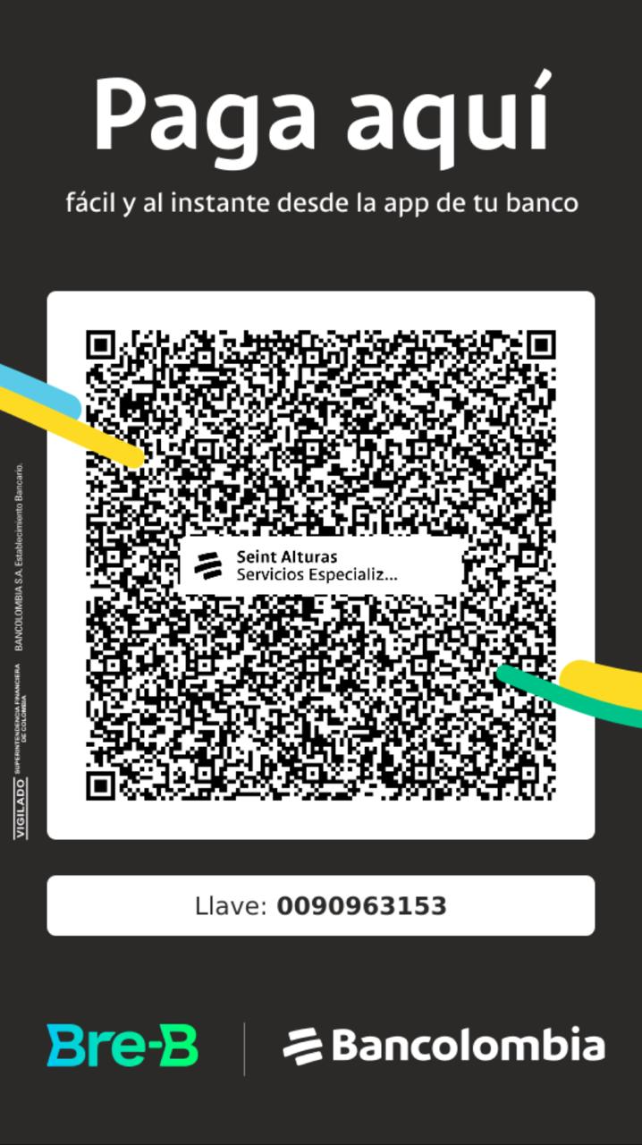 Código QR de pago Bre-B, llave 0090963153